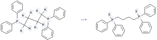 1,4-Bis(diphenylphosphino)butane can be used to produce 1,4-tetramethylene-bis(diphenylphosphine sulphide) by heating